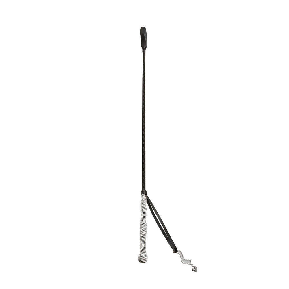 Agent Provocateur Crystal Whip Black Leather Riding Crop $450 Rare